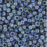 Toho seed beads 8/0 round Transparent-Rainbow Black Diamond - TR-08-176